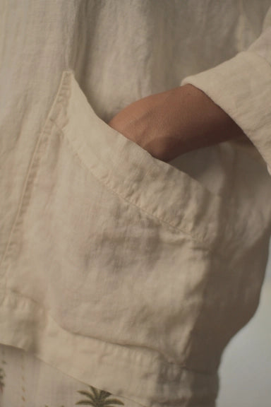Veste Lin Ecru "Teddy"