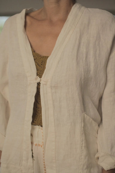 Veste Lin Ecru "Teddy"