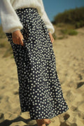 Jupe "Mayflower" longue fendue bleu