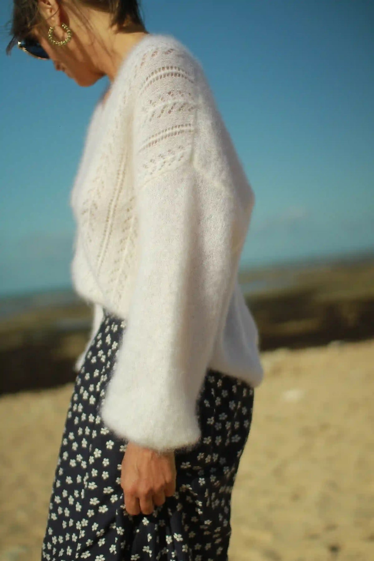 Gilet "Bianca" en kid Mohair