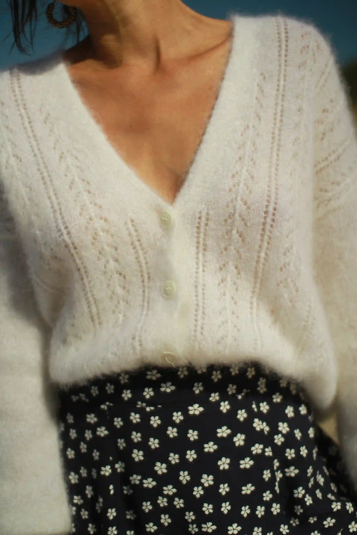 Gilet "Bianca" en kid Mohair