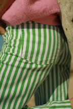 Pantalon "Beetle" rayé vert
