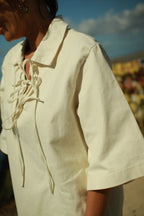 Robe "Clarisse" Coton Beige