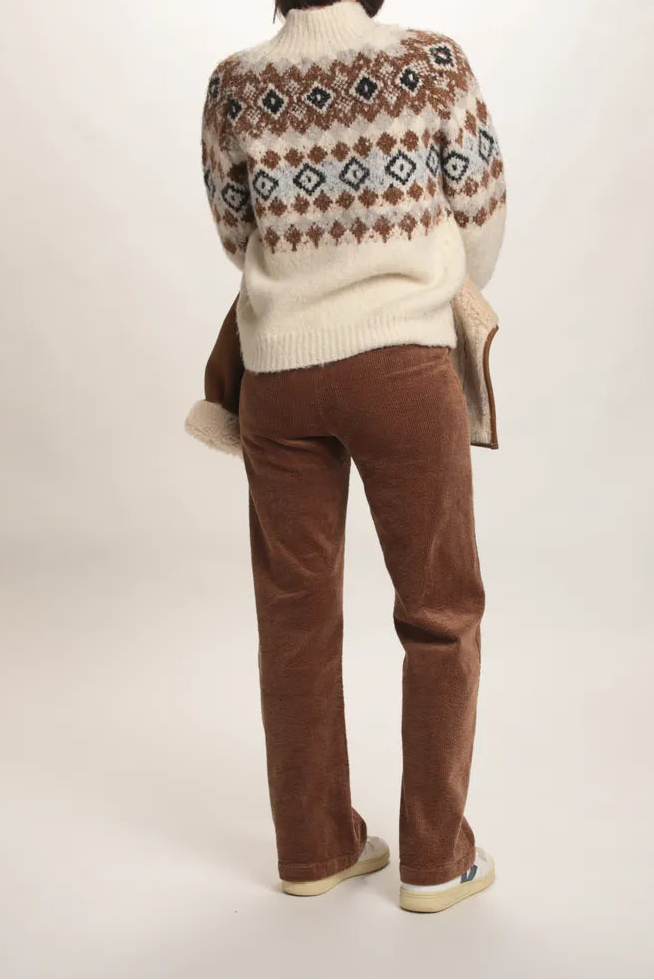 Pantalon Corvette velours côtelé Noisette