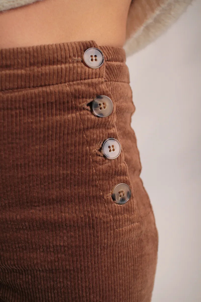 Pantalon Corvette velours côtelé Noisette
