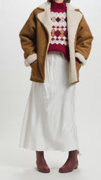 Pull Courchevel Blanc Bordeaux