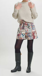 Pull Suzanne mohair col bateau Beige