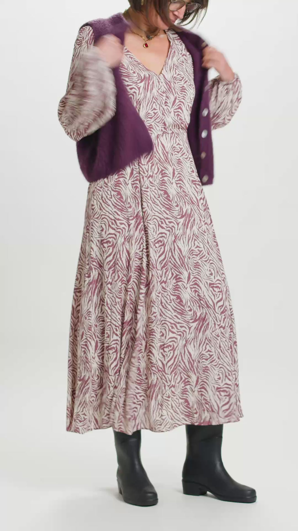 Robe longue Savane Rose