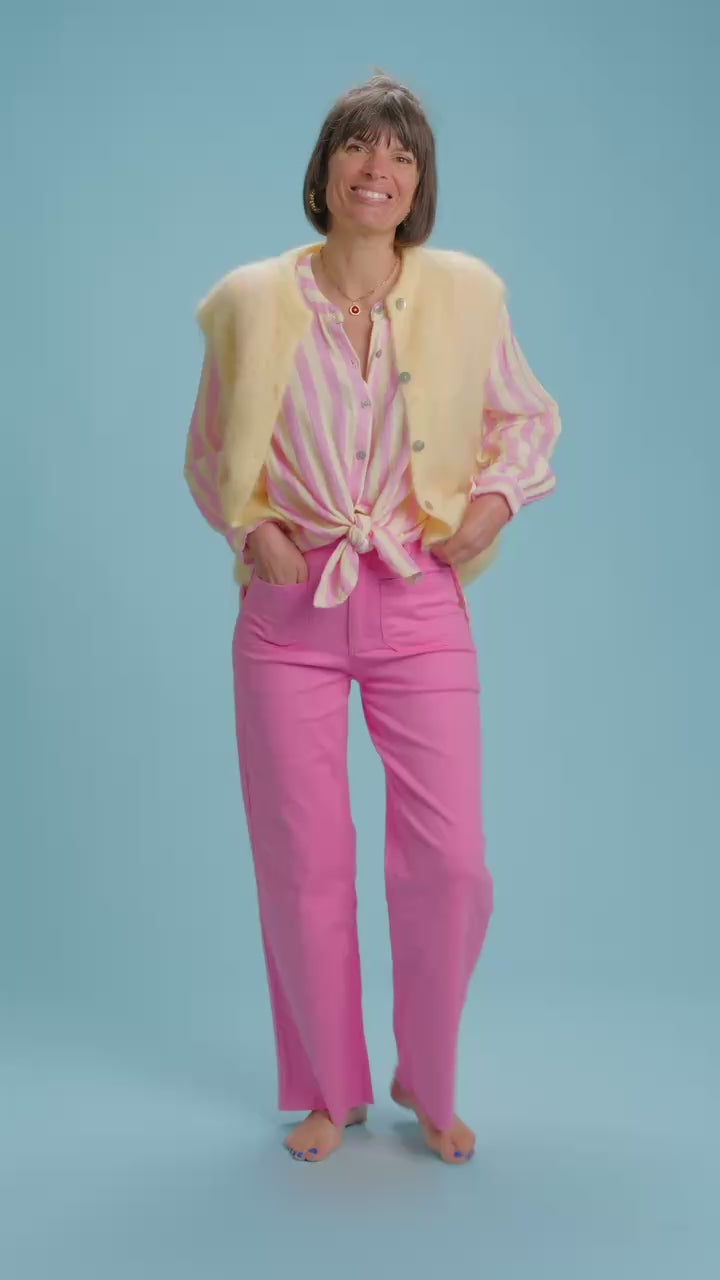Chemise Candy Rayé Rose/jaune