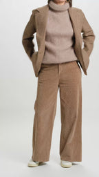 Pull col roulé Aspen Mohair taupe