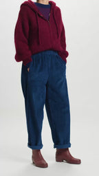 Pull Sacha cachemire bordeaux/bleu marine