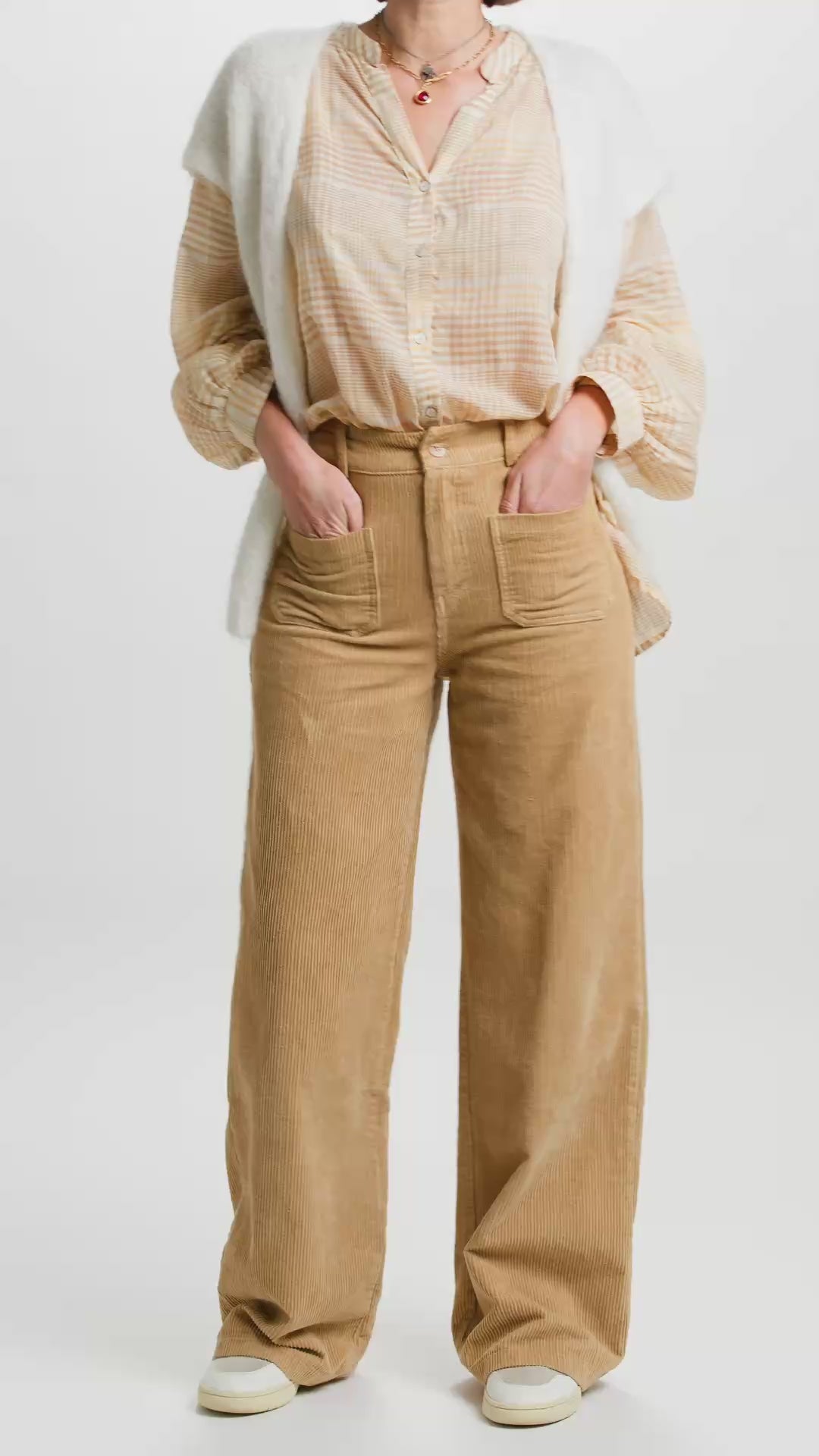 Pantalon Victor Velours côtelé Beige
