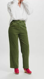 Pantalon Perline velours côtelé Vert