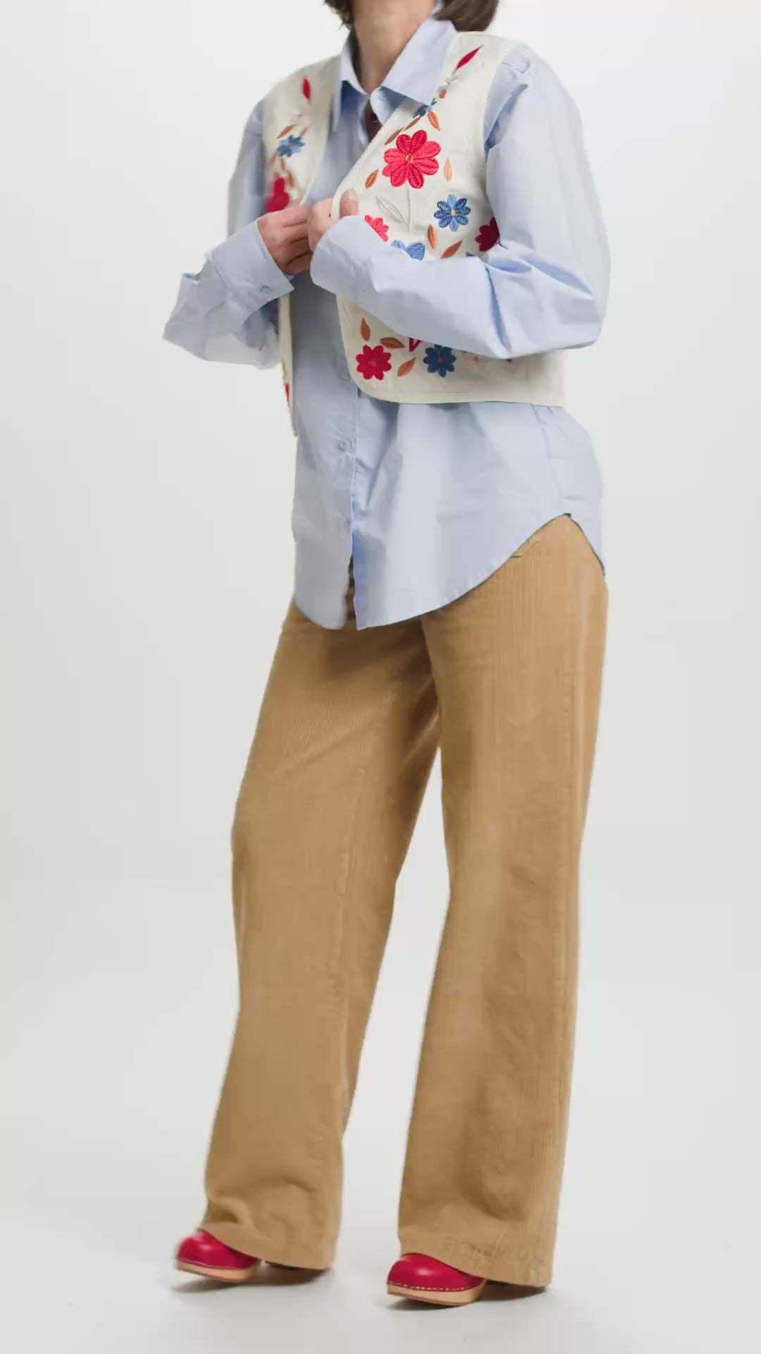 Gilet boléro Joseph brodé Blanc cassé