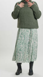 Pull col roulé Aspen Mohair vert kaki