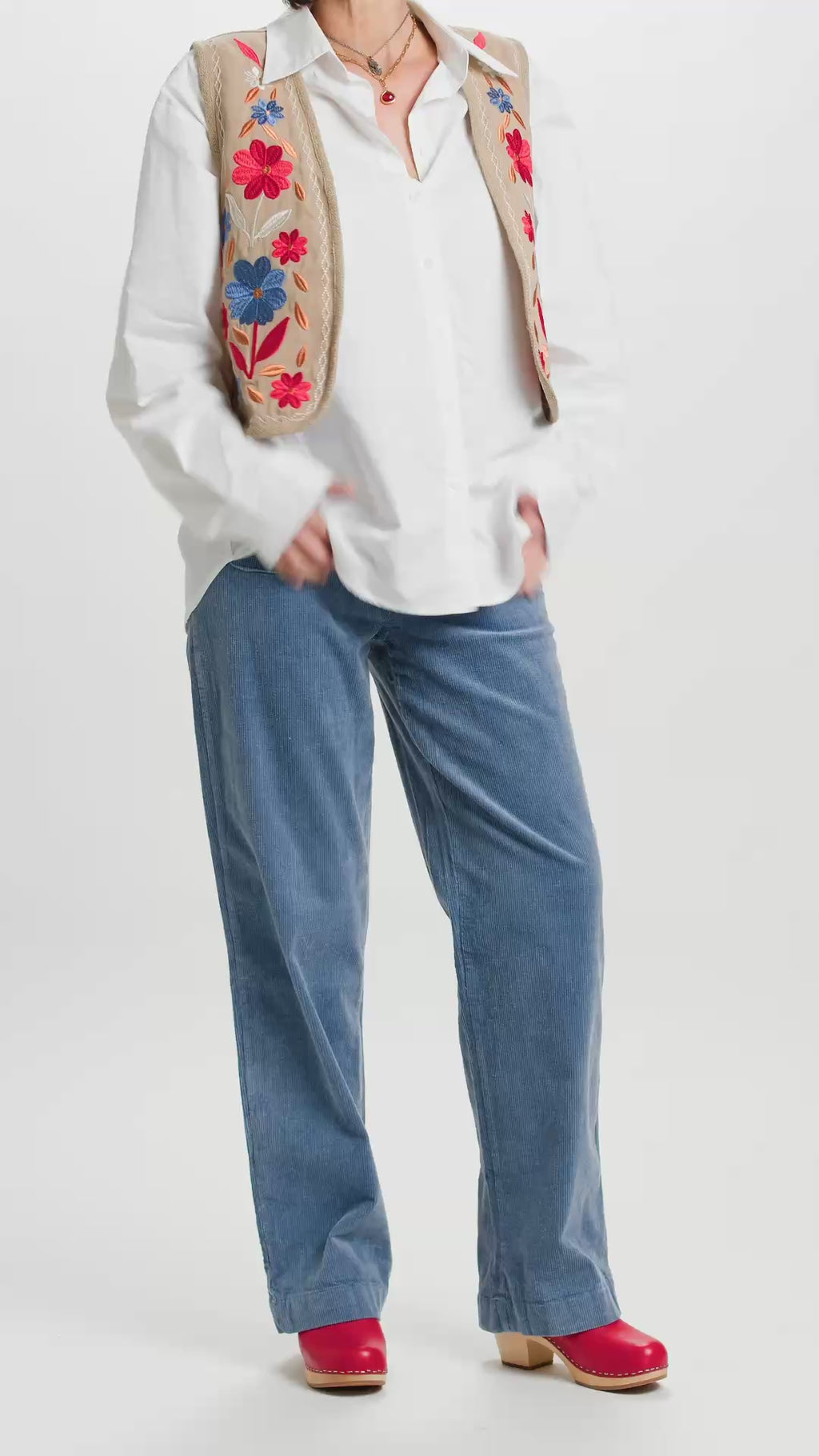 Gilet boléro Joseph brodé Taupe