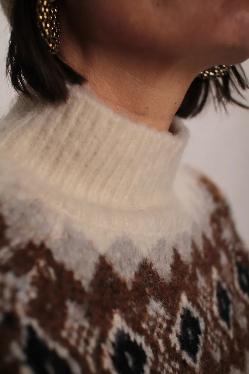 Pull Courchevel Blanc cassé